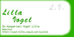 lilla vogel business card